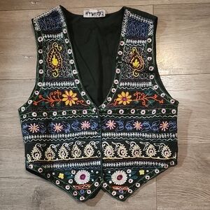 Colorful Embroidered Women's Vest